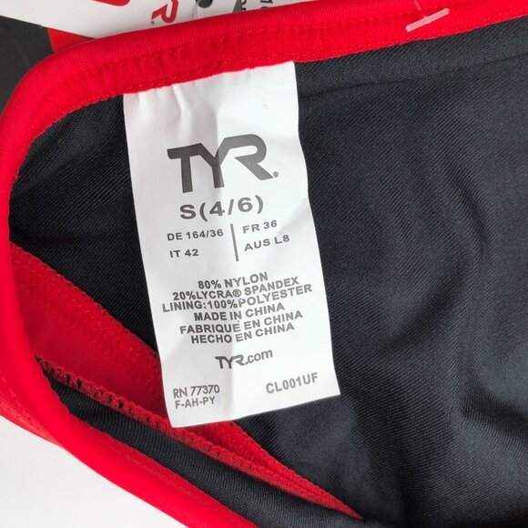 TYR Womens Diamondfit Guard Bikini Top Medium Neckline Flexible Straps Red S - Picture 6 of 7